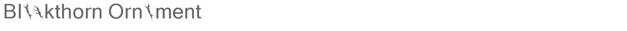 Sample characters Blackthorn Font